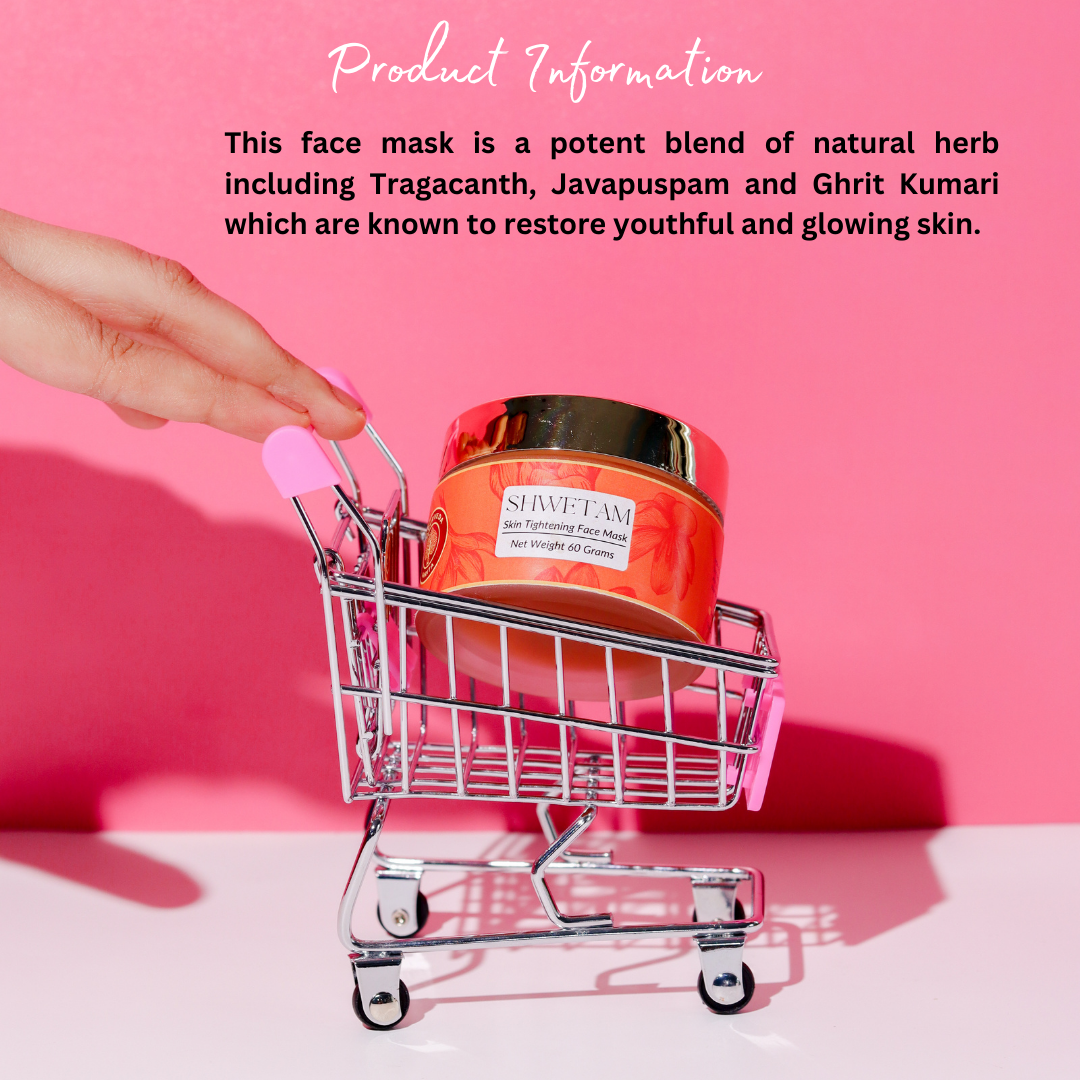 त्वचा में कसाव और झुर्रियाँ हटाने के लिए श्वेताम प्राकृतिक फेस मास्क