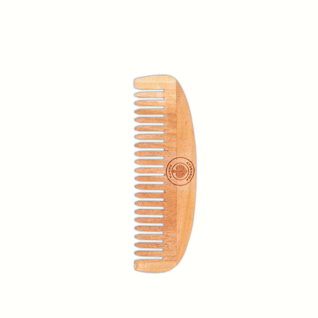 Neem Wood Comb for Rounded Detangle