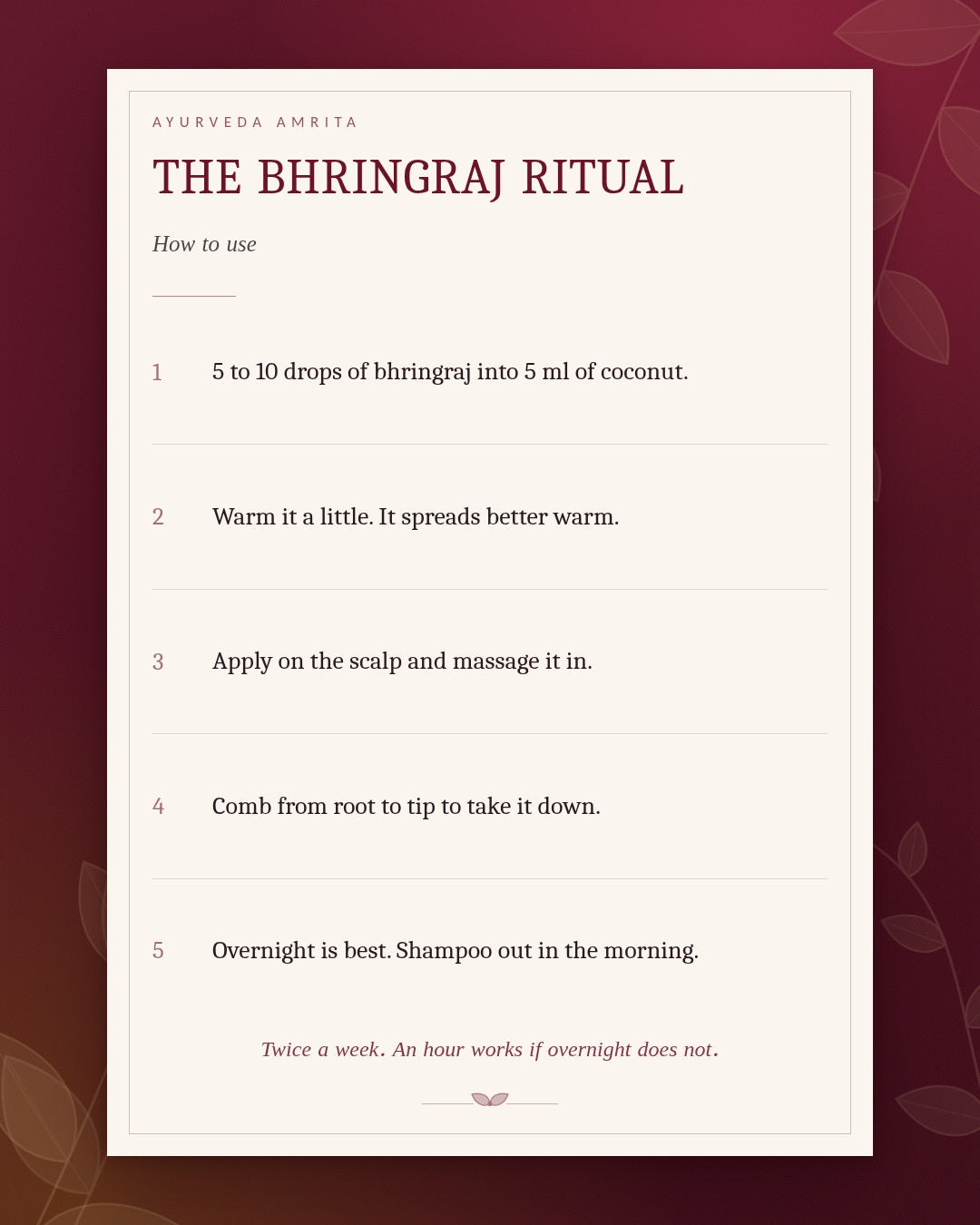 The Bhringraj Ritual — Hair Oiling Gift Set with Neem Wood Comb