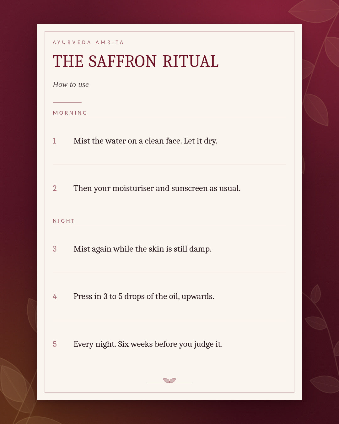 The Saffron Ritual — Saffron Water & Saffron Oil Gift Set
