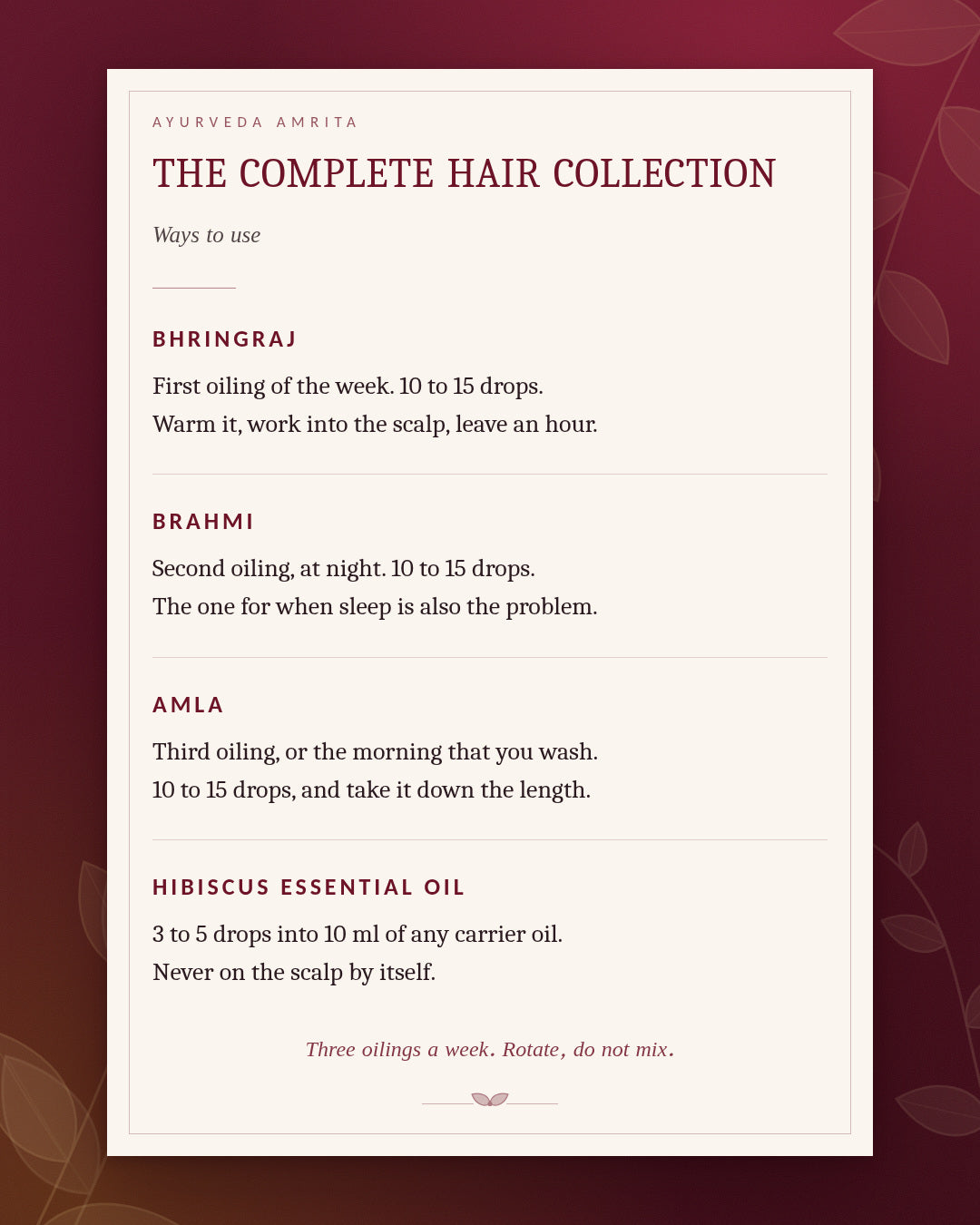The Complete Hair Collection — Bhringraj, Brahmi, Amla & Hibiscus Oil Set