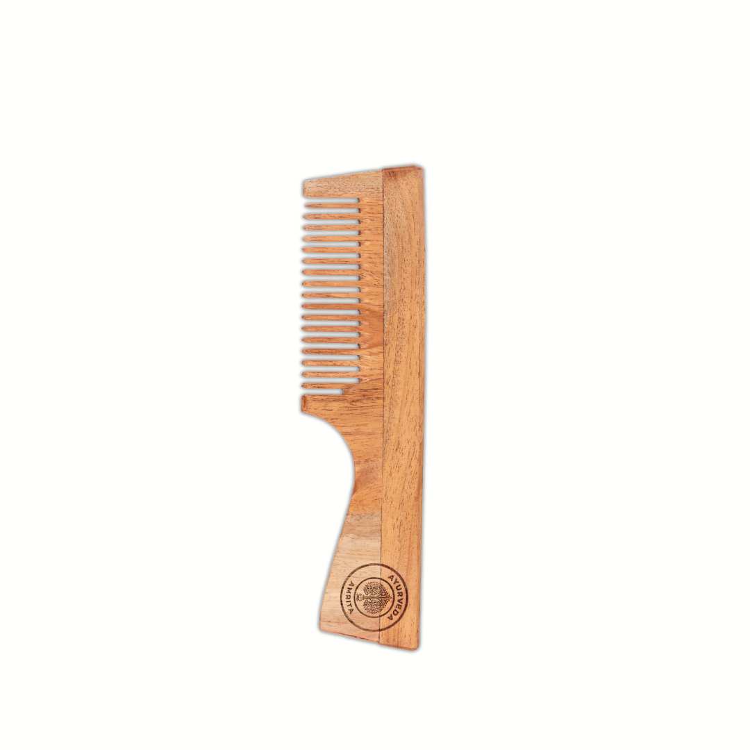 Neem Wood Comb with Handle