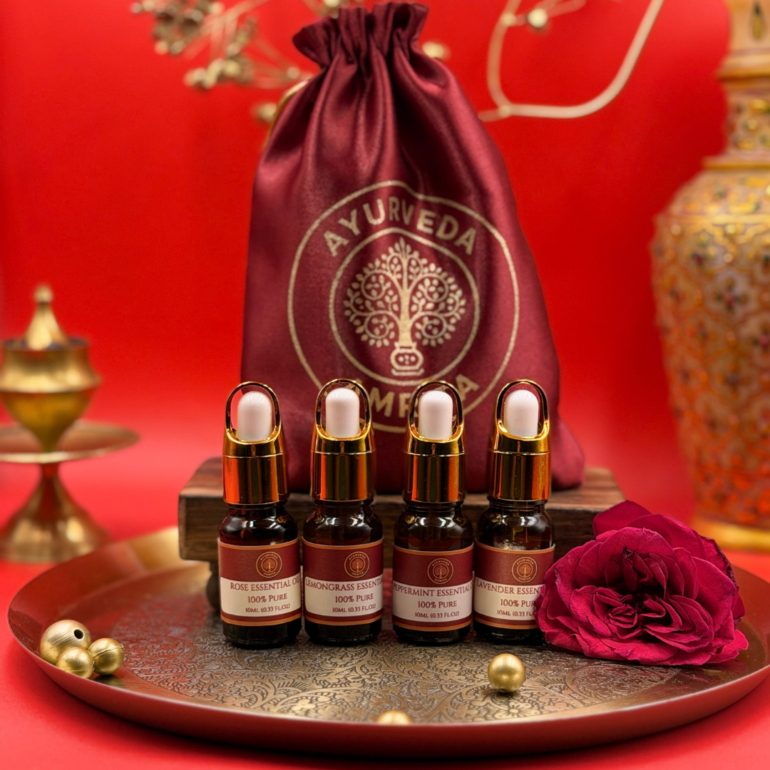 The Essential Oil Collection — Lavender, Rose, Peppermint & Lemongrass