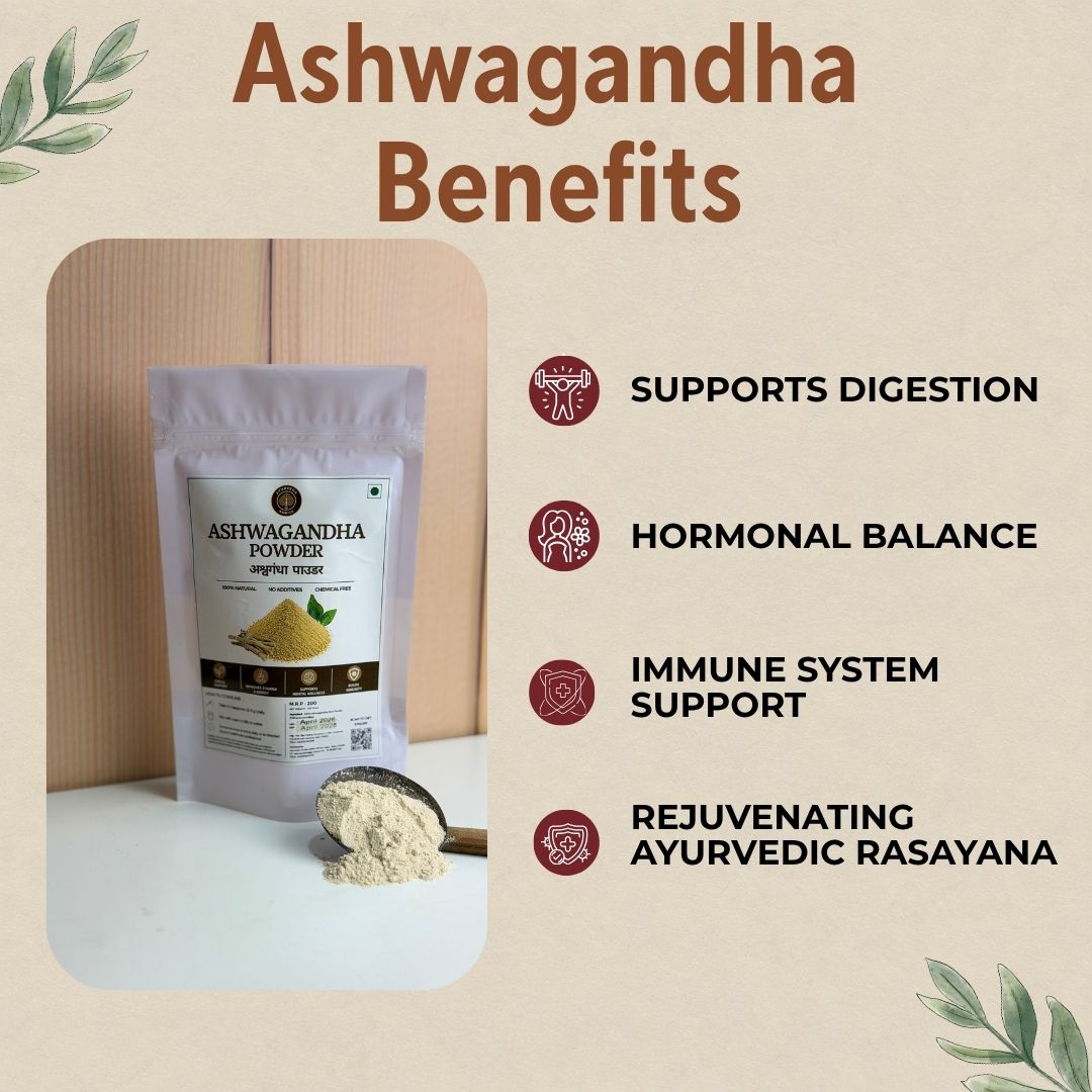 Pure Ashwagandha Root Powder 100g, Stress & Strength