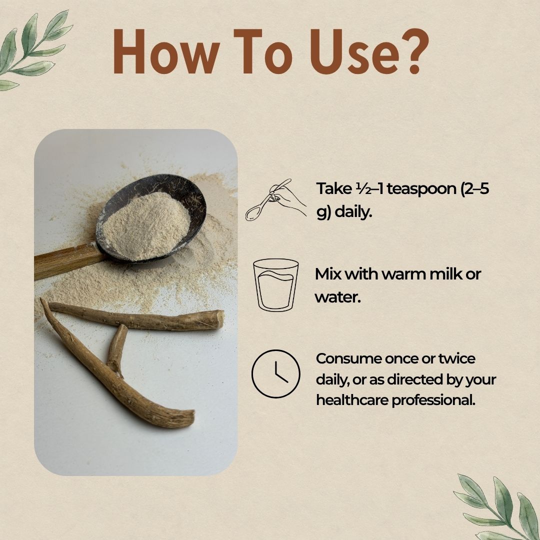 Pure Ashwagandha Root Powder 100g, Stress & Strength