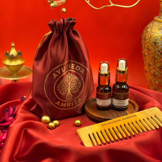 The Henna Strengthening Ritual — Henna Oil, Amla Oil & Comb Set