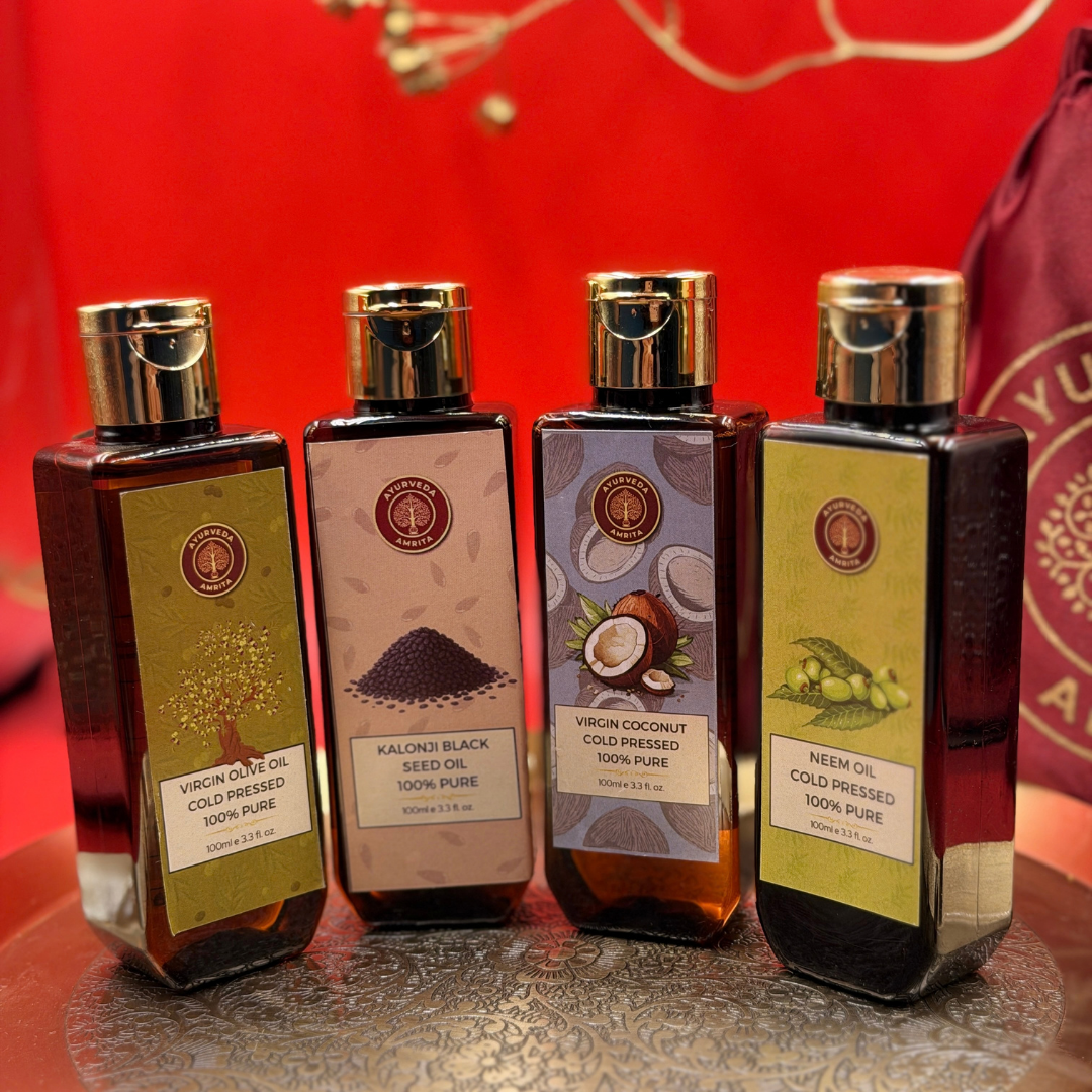 The Everyday Oil Box — Coconut, Neem, Kalonji & Olive Oil Gift Set