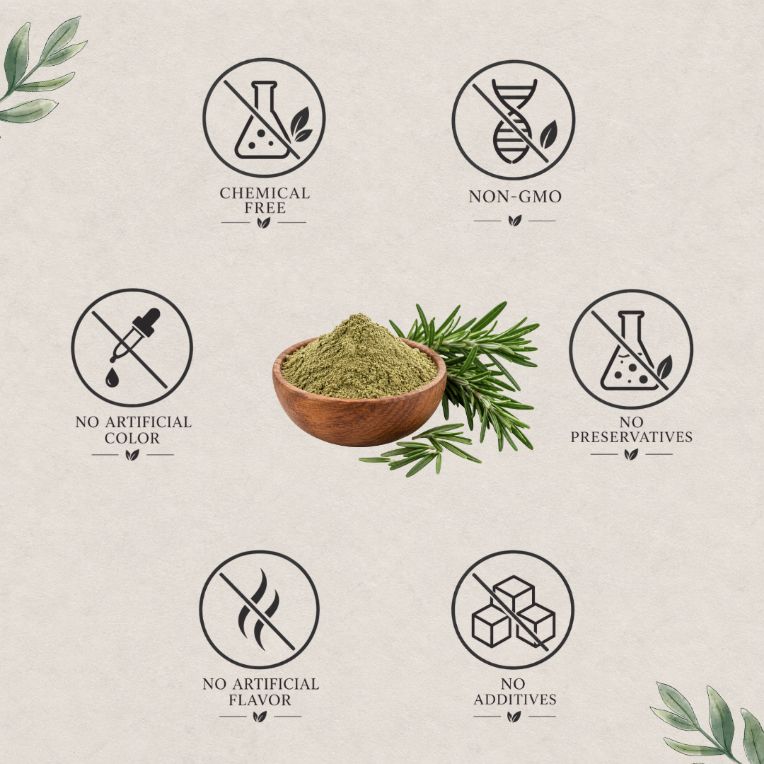 Pure Rosemary Powder 100g — For Hair Masks & Rinses