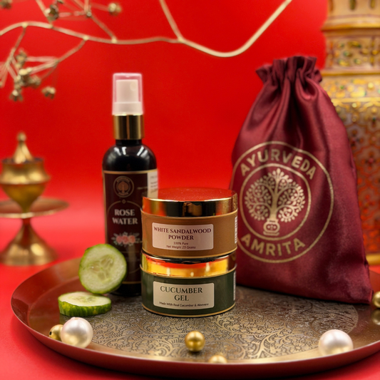 The White Sandalwood Ritual — Safed Chandan, Rose Water & Cucumber Gel